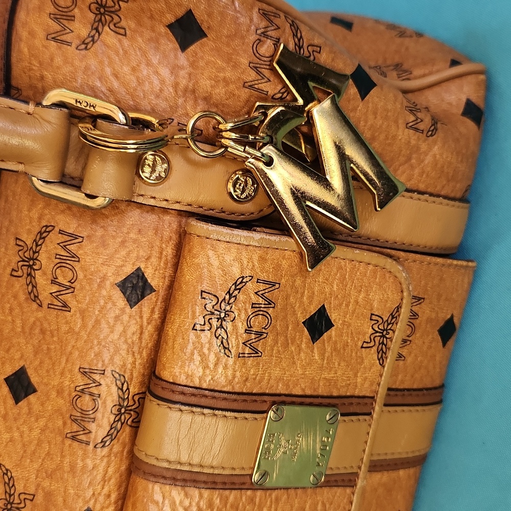 MCM Cognac Visetos Satchel-Stunning Preloved Bag! Check Out Those MCM Charms! - Picture 2 of 16